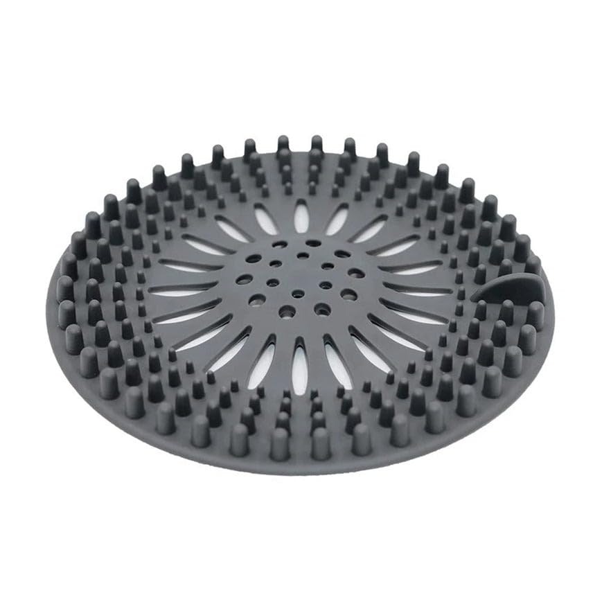 ATEVON Shower Drain Cover - Silicone Hair Catcher for Shower & Bathtub, Prevents Clogs from Hair Extensions & Long Hair - Perfect for Bathroom, Spa & Salon Drain Protection