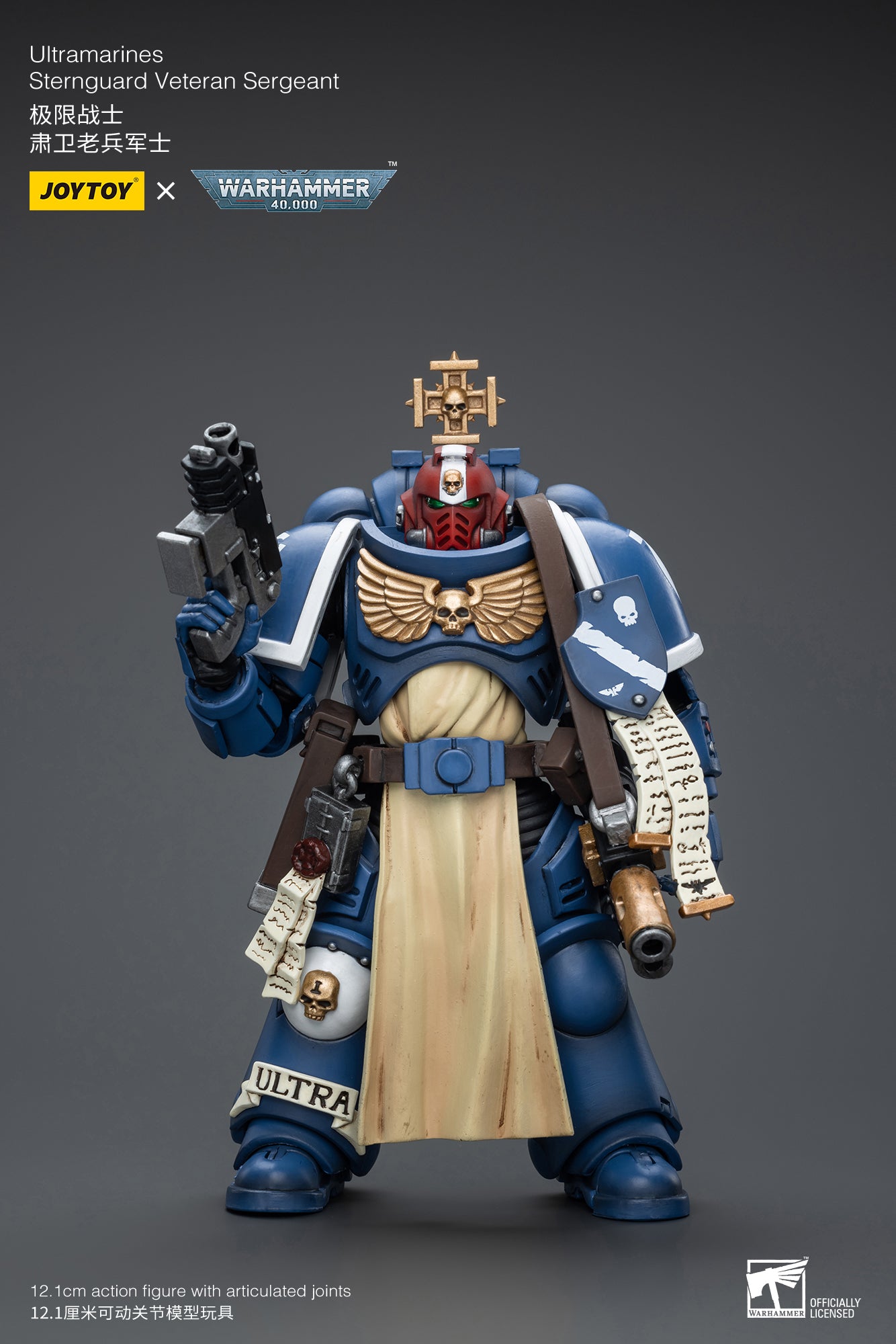 1/18 JOYTOY Warhammer 40K Ultramarines Sternguard Veteran Action Figure - Collectible Miniature for Tabletop Gaming & Display