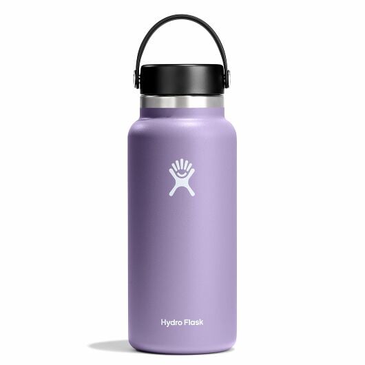 32 oz Wide Mouth Water Bottle - BPA Free Leak Proof Stainless Steel Insulated Thermos for Gym, Hiking & Outdoor Activities