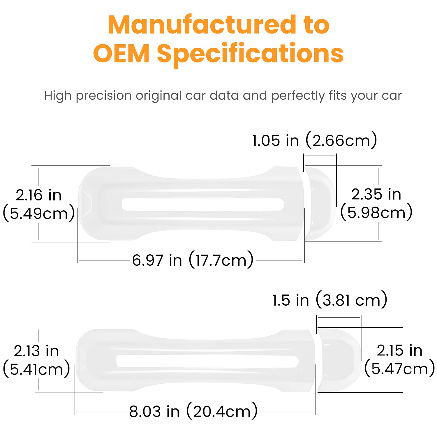 Jeep Wrangler Door Handle Covers 2018-2024 - White 5PCS for JL/JLU Models - Exterior Protection Upgrade