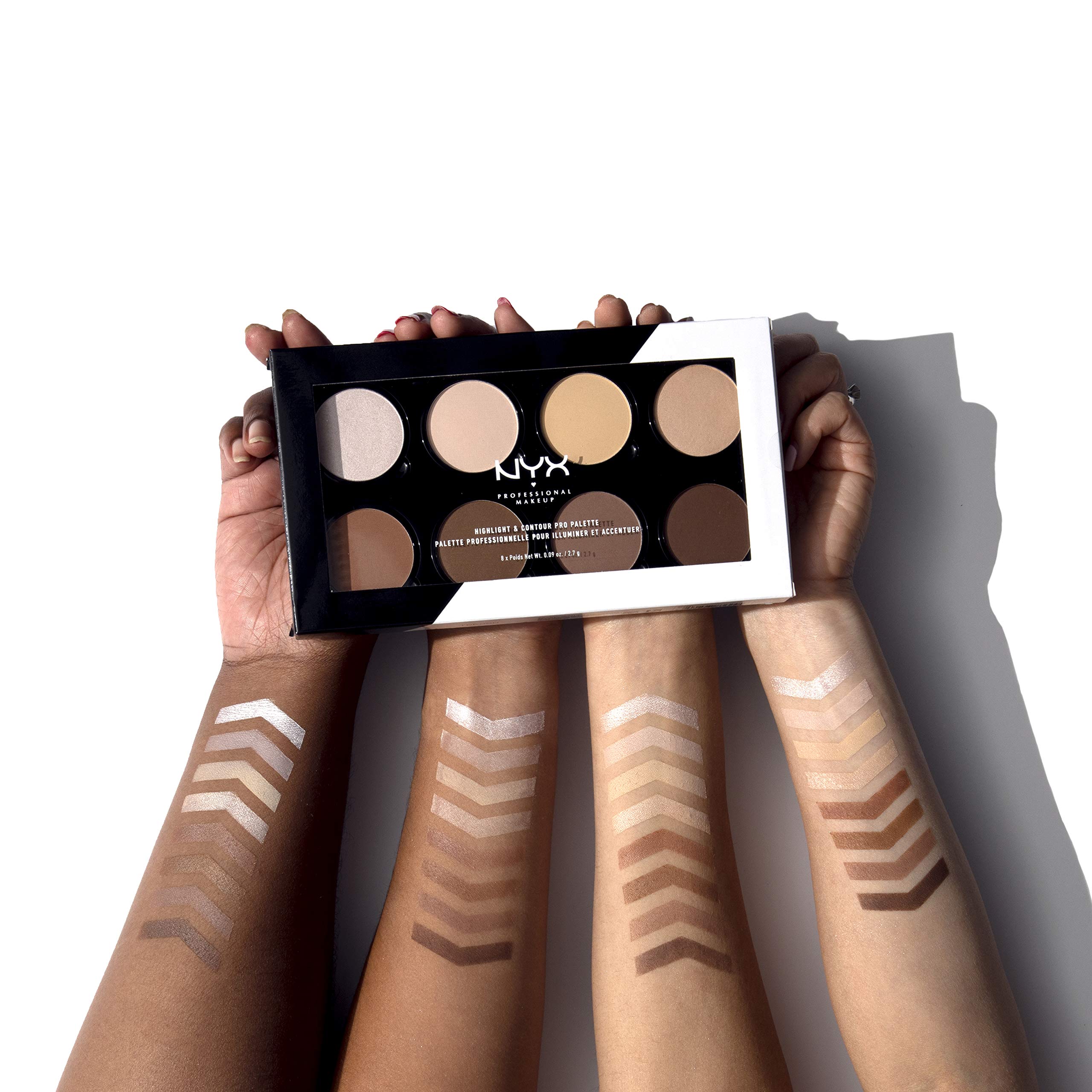 NYX Professional Makeup Highlight & Contour Pro Palette - 6 Shade Face Sculpting Kit for Cheekbones & Jawline | Vegan & Cruelty-Free | Perfect for Everyday Glam & Photo Shoots