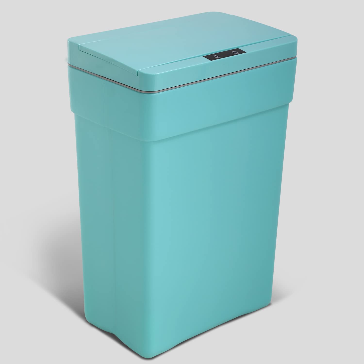 Automatic Motion Sensor Trash Can - 13 Gallon/50L Touch-Free Kitchen Garbage Bin with Lid, High-Capacity Plastic Wastebasket for Bathroom, Bedroom, Home Office - Blue (Ideal for Hands-Free Disposal in Kitchens & High-Traffic Areas)
