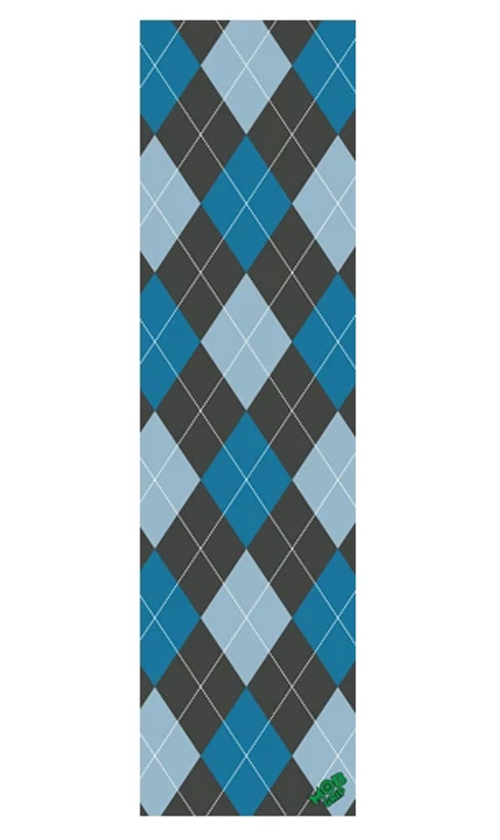 Premium Mob Argyle Blue Skateboard Grip Tape - Non-Slip, Durable Grip for Skateboards, Longboards & Cruisers - Perfect for Street Skating, Tricks & Commuting