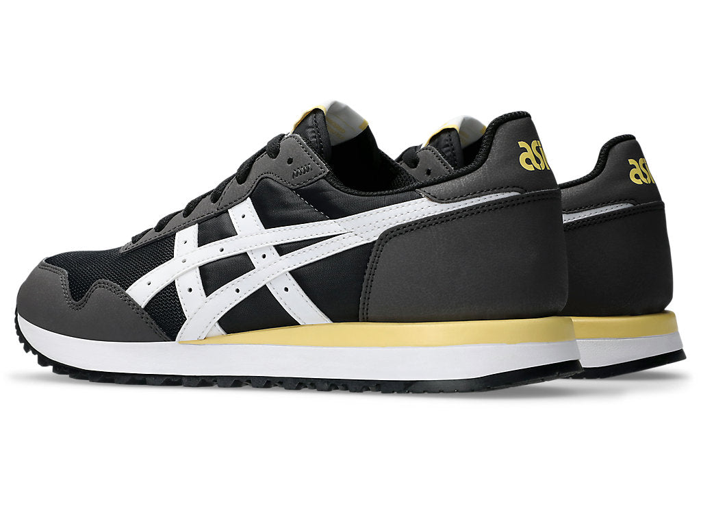 ASICS Men's Tiger Runner II Black/White Running Shoes - Lightweight Cushioned Sneakers for Jogging, Gym & Daily Wear