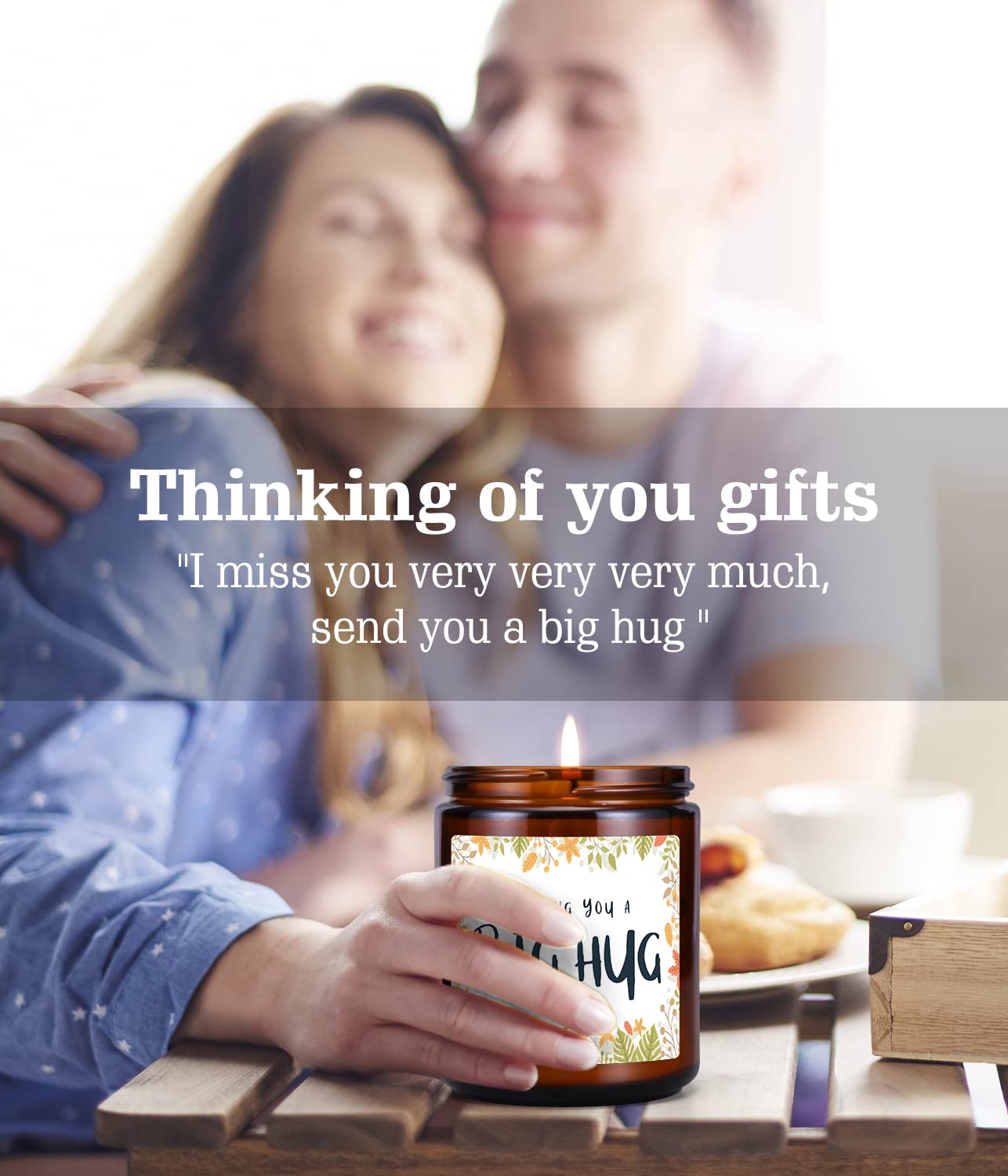 Lavender Scented Hug Candle - Relaxing Aromatherapy Gift for Women, Best Friend, Mom, Sister & Coworkers | Unique Birthday, Christmas & Friendship Present | Perfect for Stress Relief, Home Decor & Thoughtful Gifting