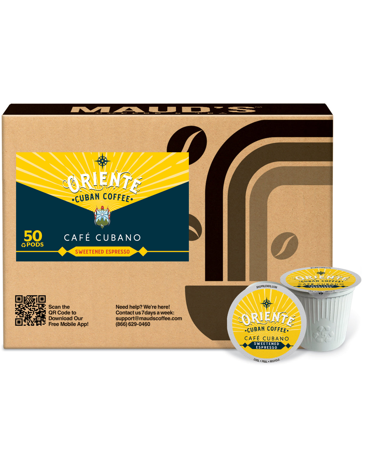 Oriente Cafe Cubano Dark Roast Coffee Pods - Compatible with Keurig 2.0 K-Cup Brewers - Bold Cuban-Style Espresso for Home & Office Use