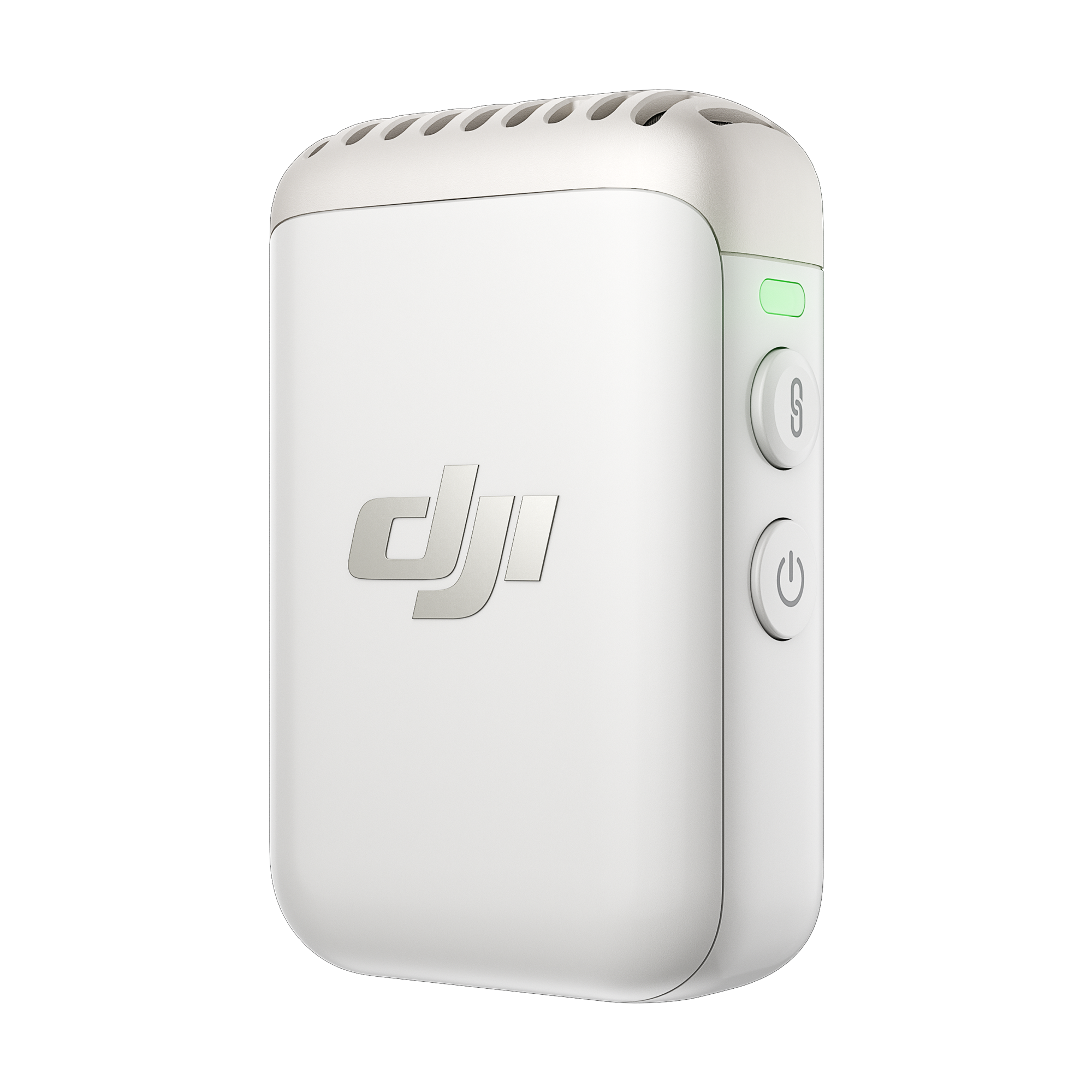 DJI Mic 2 Wireless Lavalier Microphone - Pearl White for Vlogging, Interviews & Content Creation