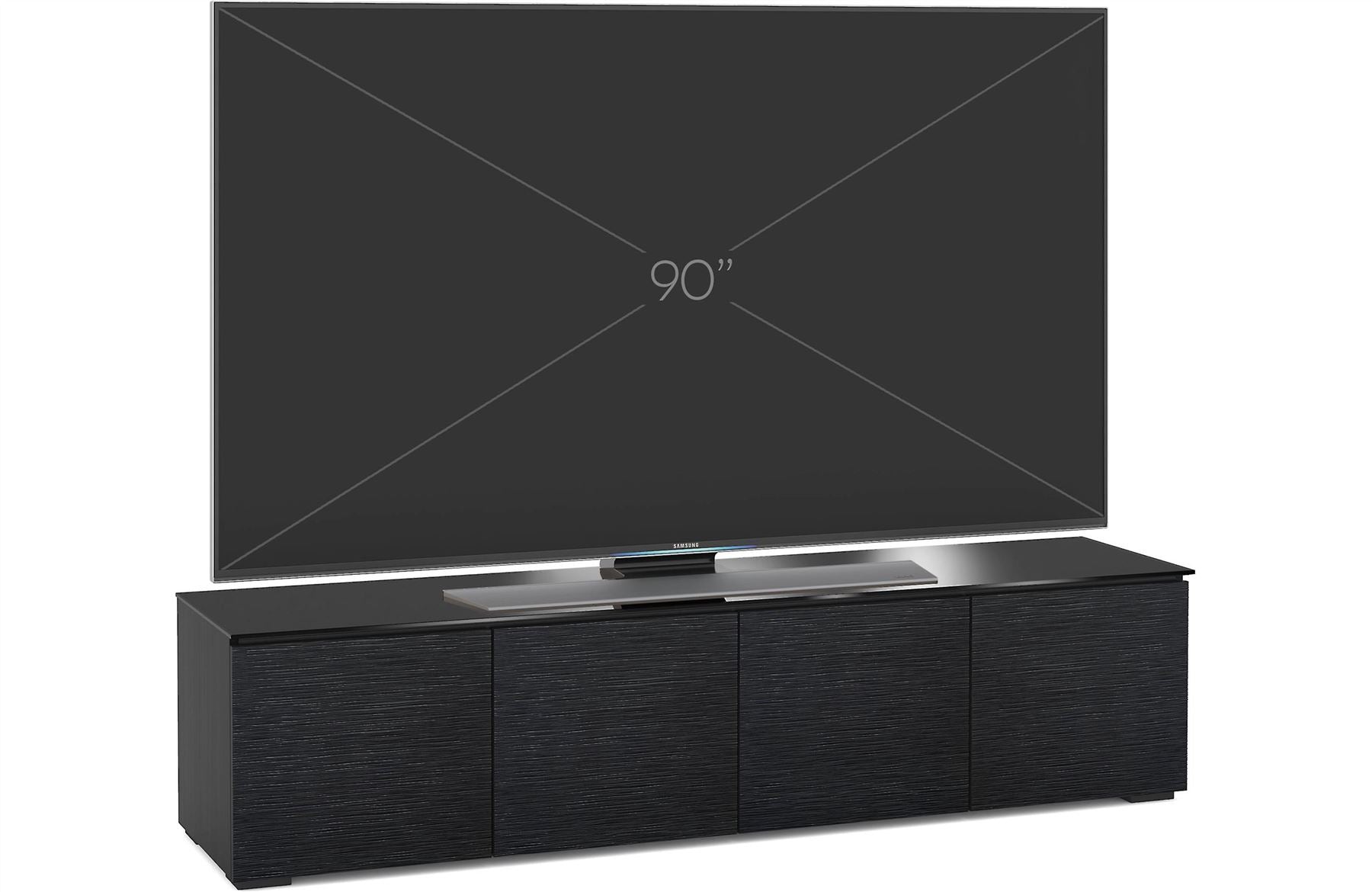 Salamander Chicago 247 Quad AV Cabinet - Premium 4-Shelf Audio Video Storage Unit for Home Theater & Entertainment Systems | Perfect for Living Room, Basement, or Media Room Setup
