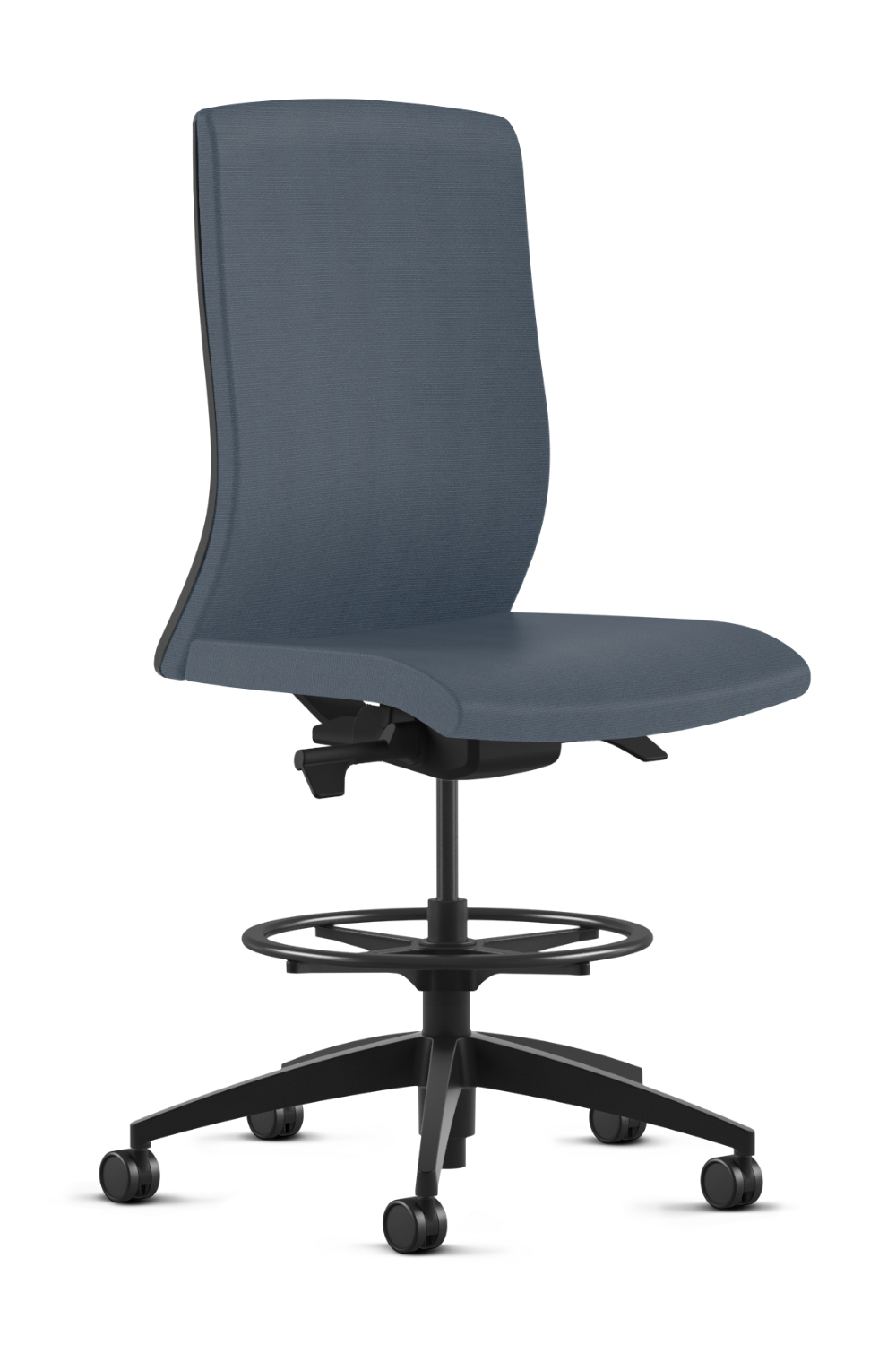 Ergonomic Fabric Stool with Foot Ring - 8