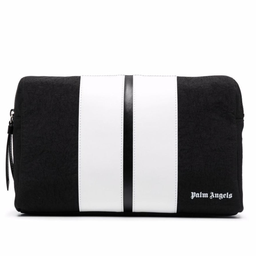 Palm Angels Track Nylon Wash Bag - Waterproof Travel Toiletry Organizer for Men & Women - Perfect for Gym, Beach, and Vacation Essentials