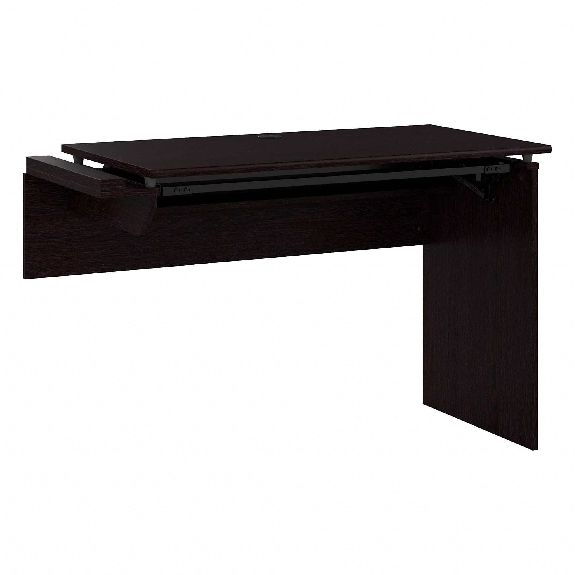 Bush Furniture Cabot 3-Position Adjustable Sit to Stand Desk Return in Espresso Oak Finish - Perfect for Home Office, Workspace & Ergonomic Standing Desk Setup