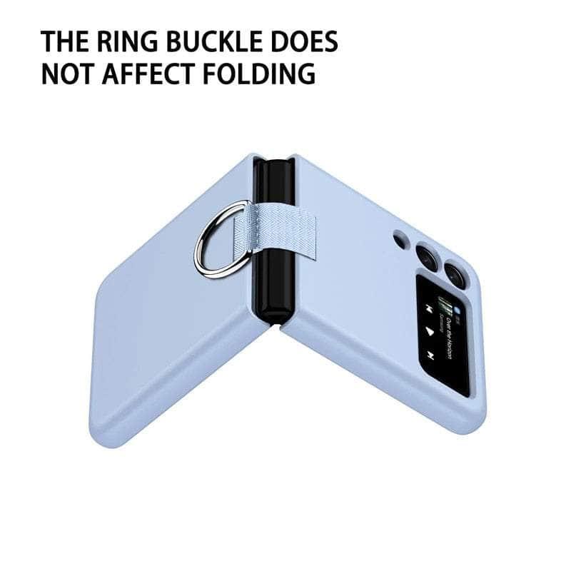 Samsung Galaxy Z Flip 4 Shockproof Case with Finger Ring Holder - Protective Cover for Everyday Use, Travel & Outdoor Activities