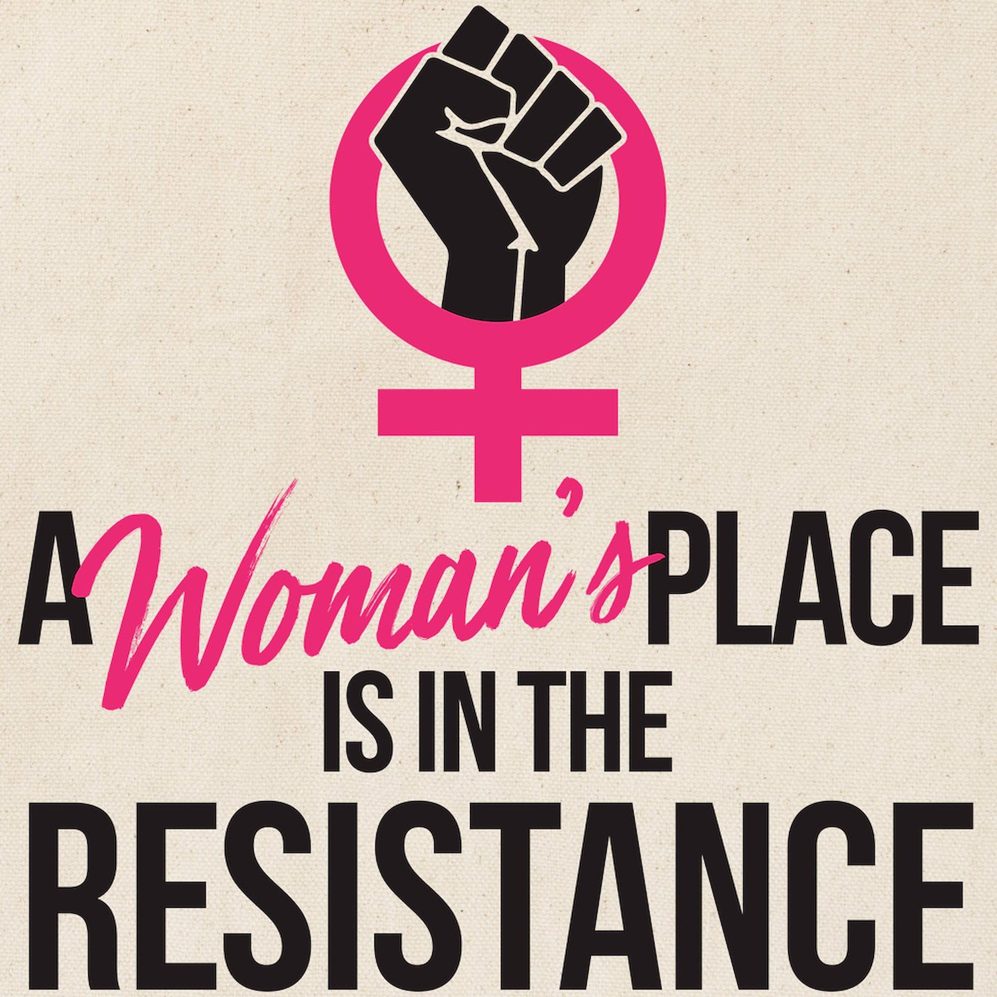 Resistance Tote Bag for Women - Natural Canvas Reusable Shopping Bag | Protest & Everyday Use | CafePress