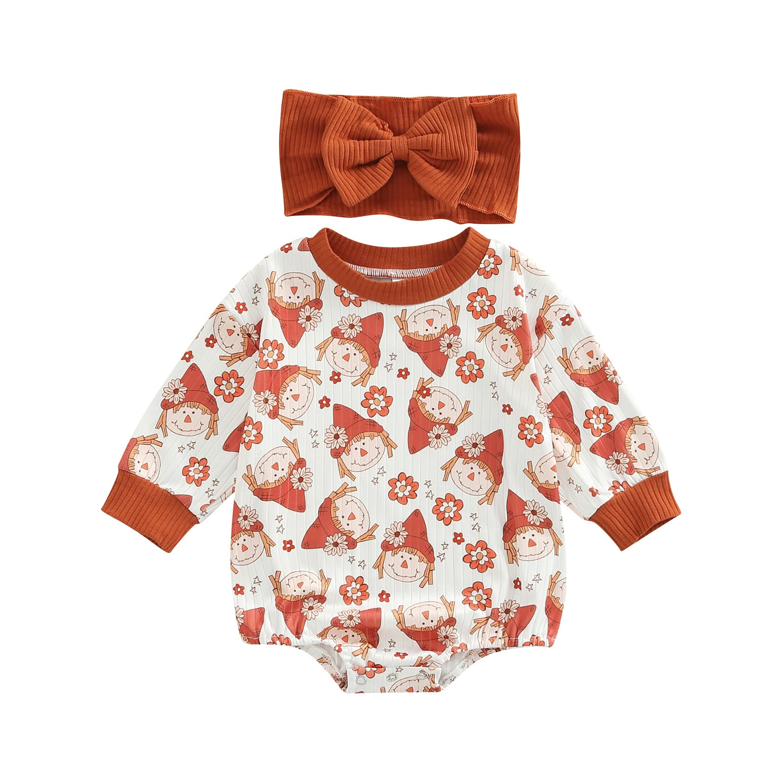 Gueuusu Newborn Baby Girl & Boy Sweatshirt Romper - Oversized Long Sleeve Crewneck Pullover Jumpsuit for Fall & Winter | Cozy Outfit for Playdates, Family Photos & Holiday Gatherings