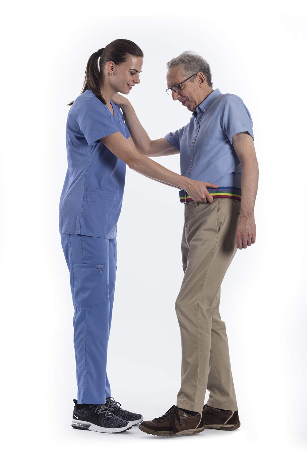 NYOrtho Plastic Buckle Gait Belt - Adjustable, Machine Washable, Strong & Durable Latex-Free Transfer Belt for Elderly Care, Physical Therapy & Home Safety Assistance