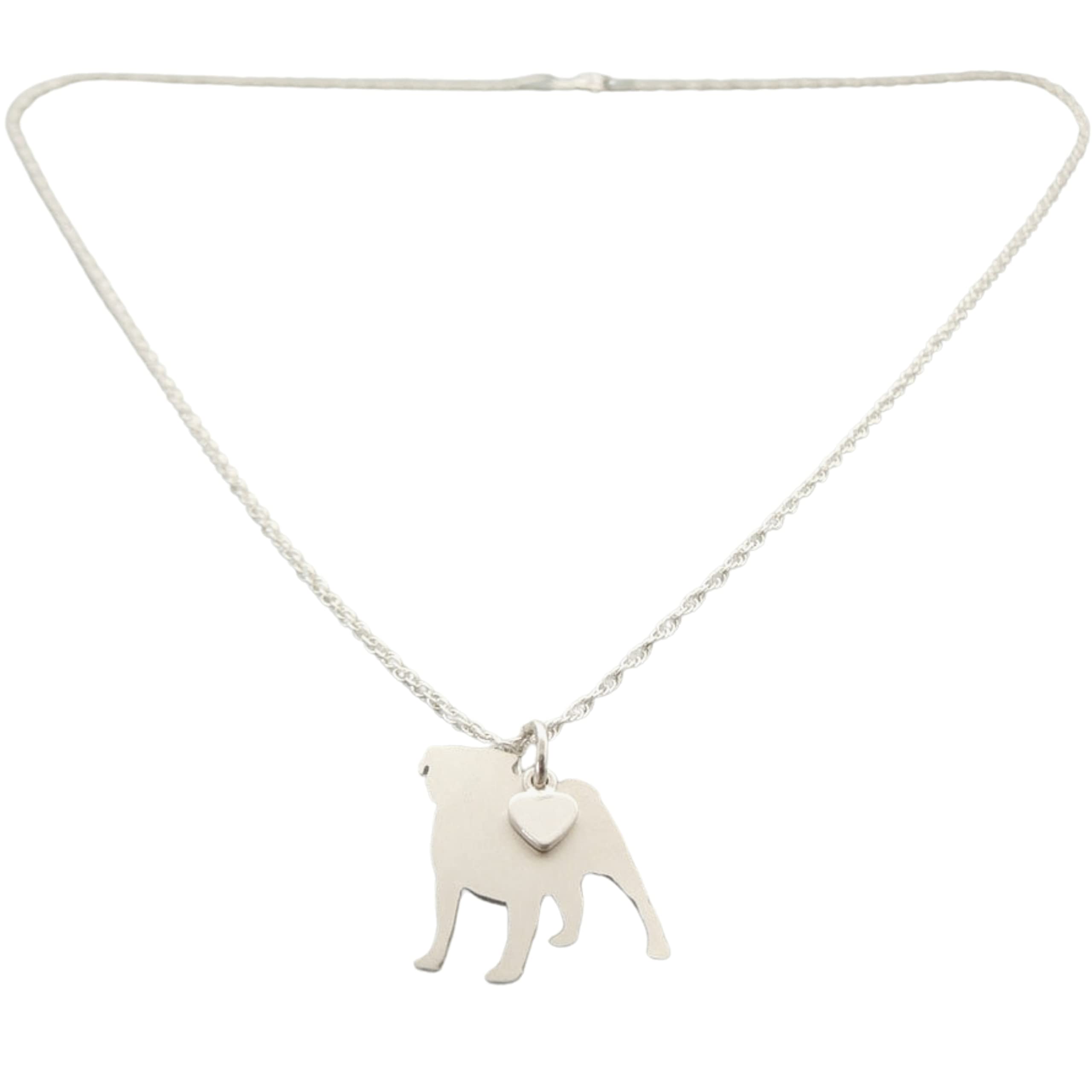 Sterling Silver Pug Charm Necklace - Layering Jewelry for Dog Lovers