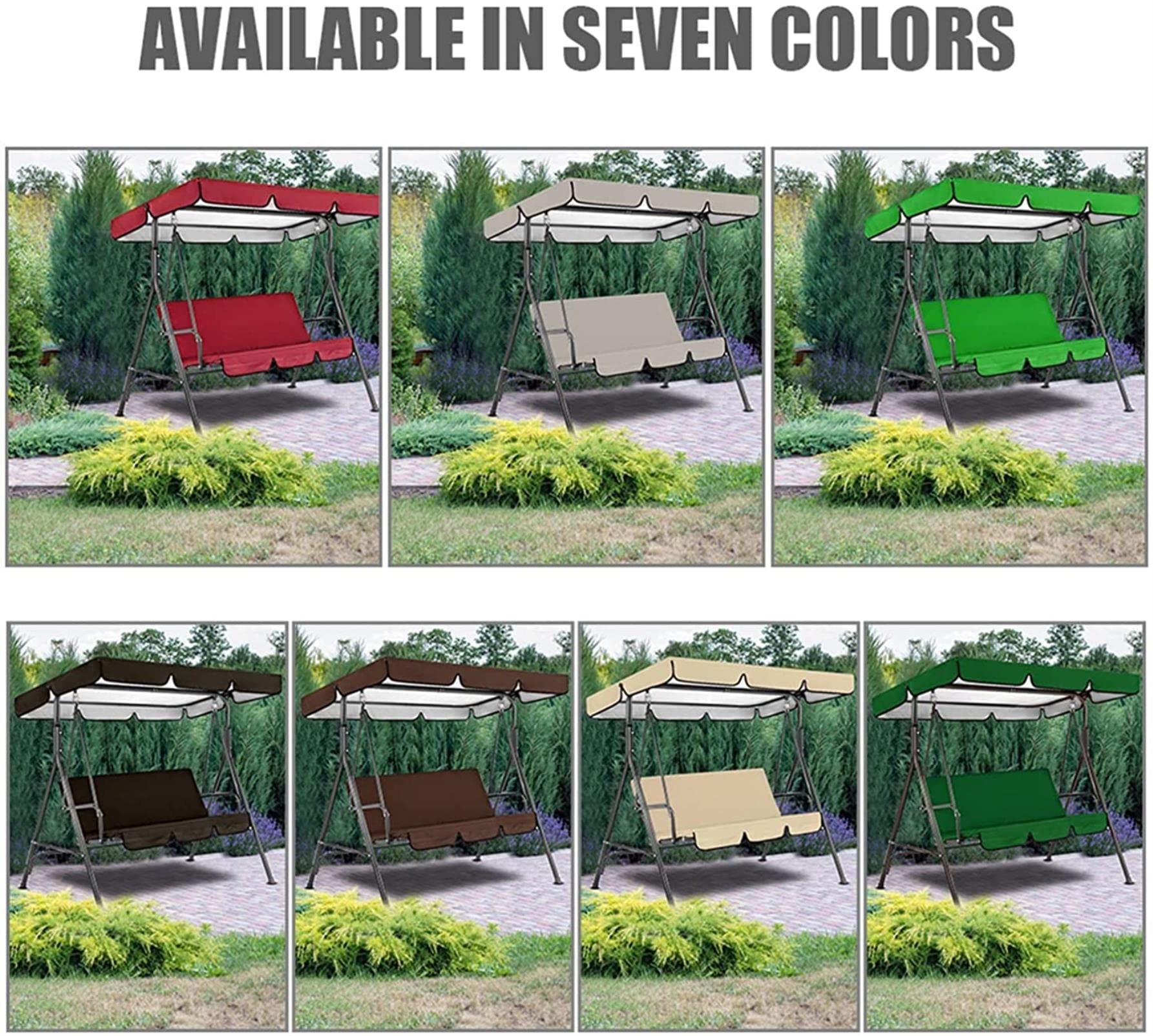 Waterproof Oxford Cloth Patio Chair Covers Set of 2 - Outdoor Furniture Swing Seat & Top Cover for Garden, Camping, Courtyard & Hammock Chairs | Durable All-Weather Protection for Patio, Deck & Backyard Relaxation