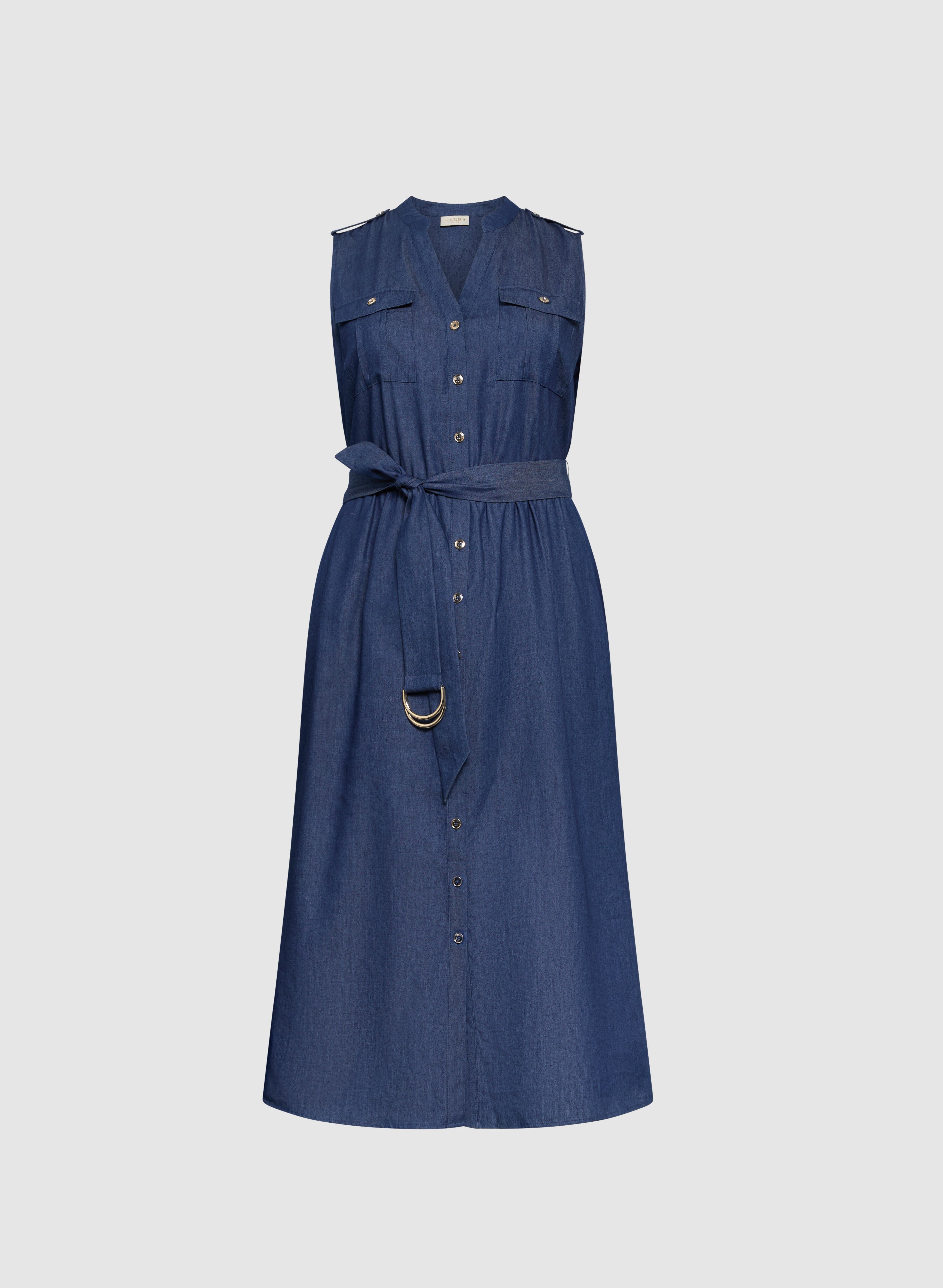Stylish Women's Denim Maxi Dress - Comfortable Long Flowy Skirt for Casual Outings, Beach Vacations & Summer Fashion