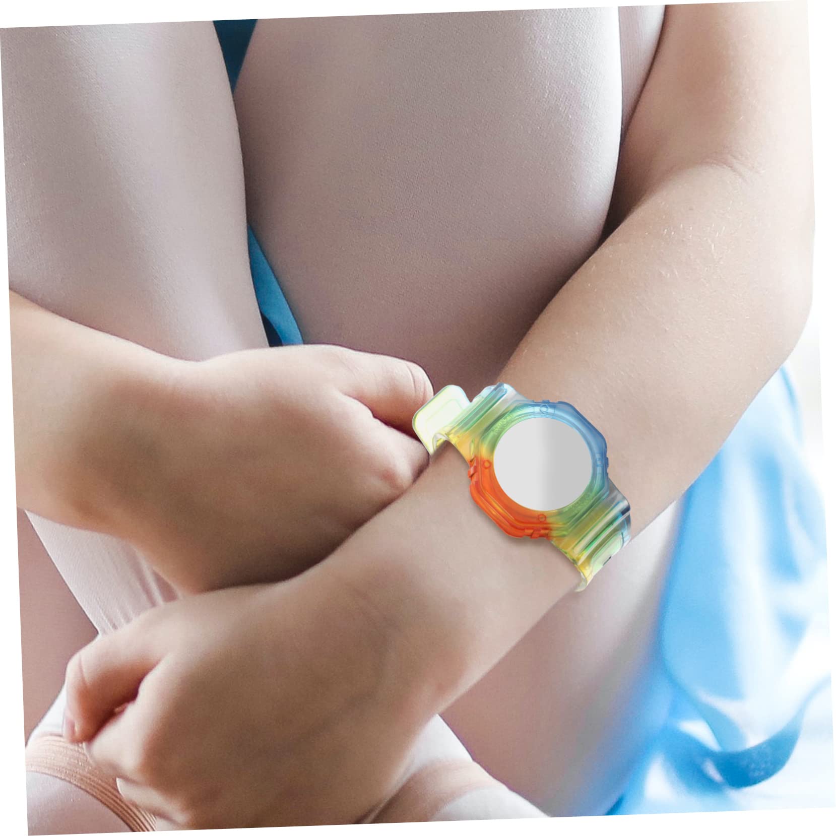 OSALADI 2pcs AirTag Bracelet Case - Stainless Steel Tracker Band for Kids