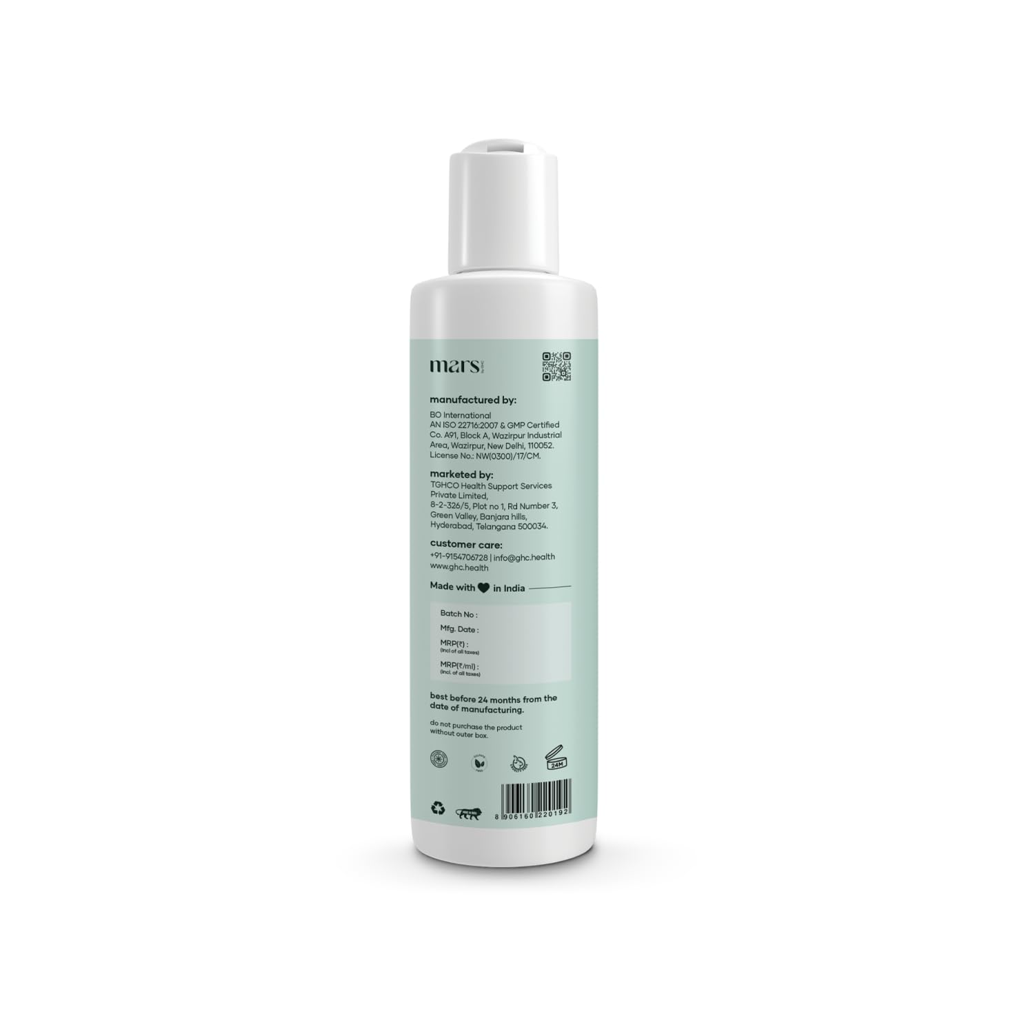 GHC Hair Shampoo with Aloe Vera, Argan Oil & Caffeine - Sulfate, Paraben & SLS Free (200ml) | Hydrating & Volumizing for Dry, Damaged Hair - Daily Use for Shiny, Healthy Locks