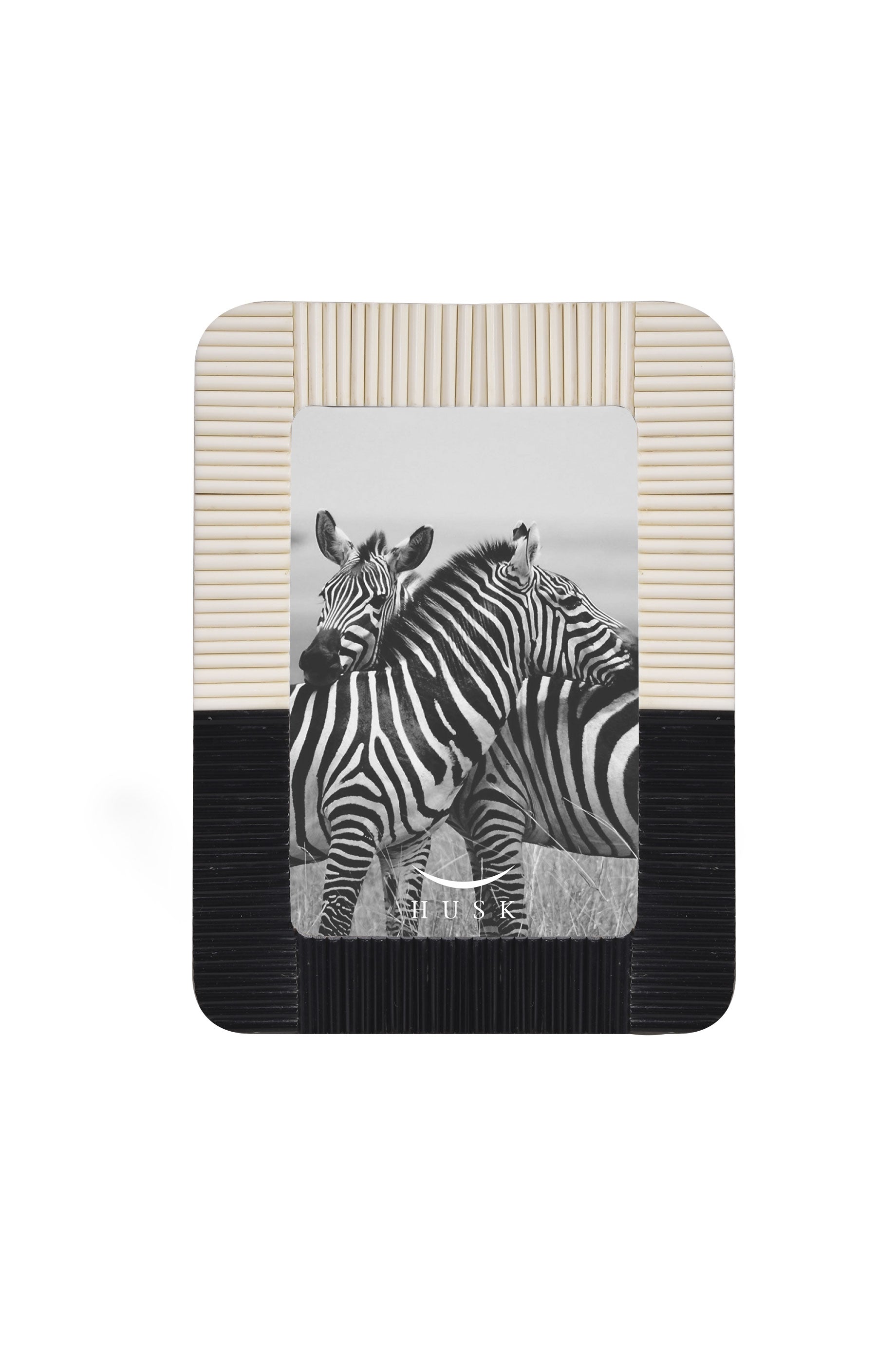 Husk Black & White Ivory Frame - Stylish Picture Frame for Home & Office Decor - Perfect for Wall Art, Family Photos, and Wedding Portraits