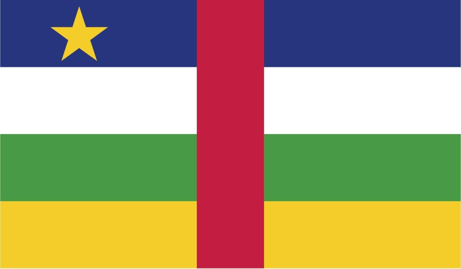 Central African Republic Flag Vinyl Decal - 5