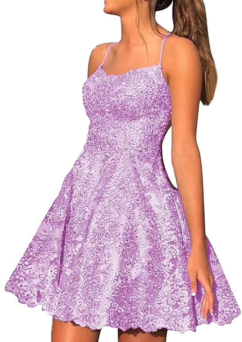 Elegant Backless Lace Cocktail Dress for Teens | Short Prom & Homecoming Party Dress | Perfect for Dances, Formals, and Special Occasions - Style COO37