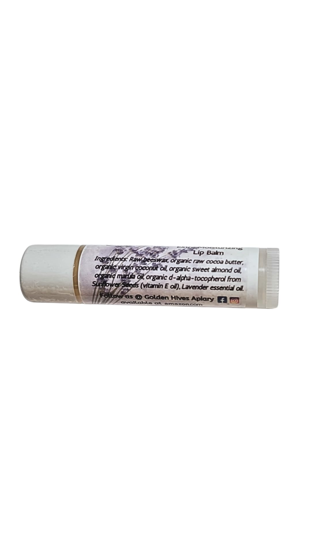 Golden Hives Apiary Moisturizing Lip Balm With Raw Beeswax & Organic Cocoa Butter - Lavender Scented, All-Natural, Vegan (Pack of 3) | Hydrating Lip Care for Dry, Chapped Lips | Perfect for Winter, Outdoor Activities & Daily Use