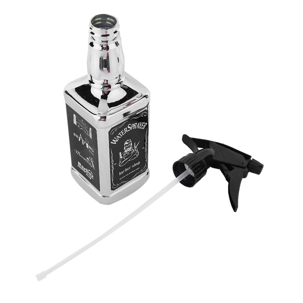 500ml Barber Spray Bottle - Professional Hairdressing & Home Salon Tool (Silver) - Perfect for Styling & Gardening