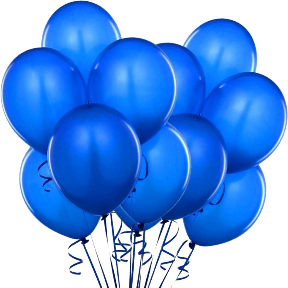 PMLAND 100-Pack 12-Inch Blue Latex Balloons for Party Decorations - Birthday, Graduation, Baby Shower & Wedding Events - Perfect for Indoor/Outdoor Celebrations