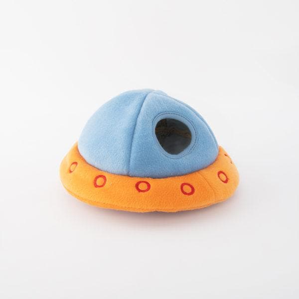 Soft Plush UFO Dog Toy with Aliens - Zippy Burrow Interactive Chew Toy for Small & Medium Dogs | Fun Playtime & Stress Relief for Pets