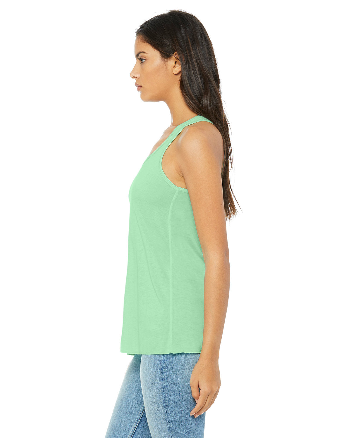 Bella + Canvas B8800 Women's Flowy Racerback Tank Top - Soft Stretchy Fabric for Yoga, Gym & Summer Outfits