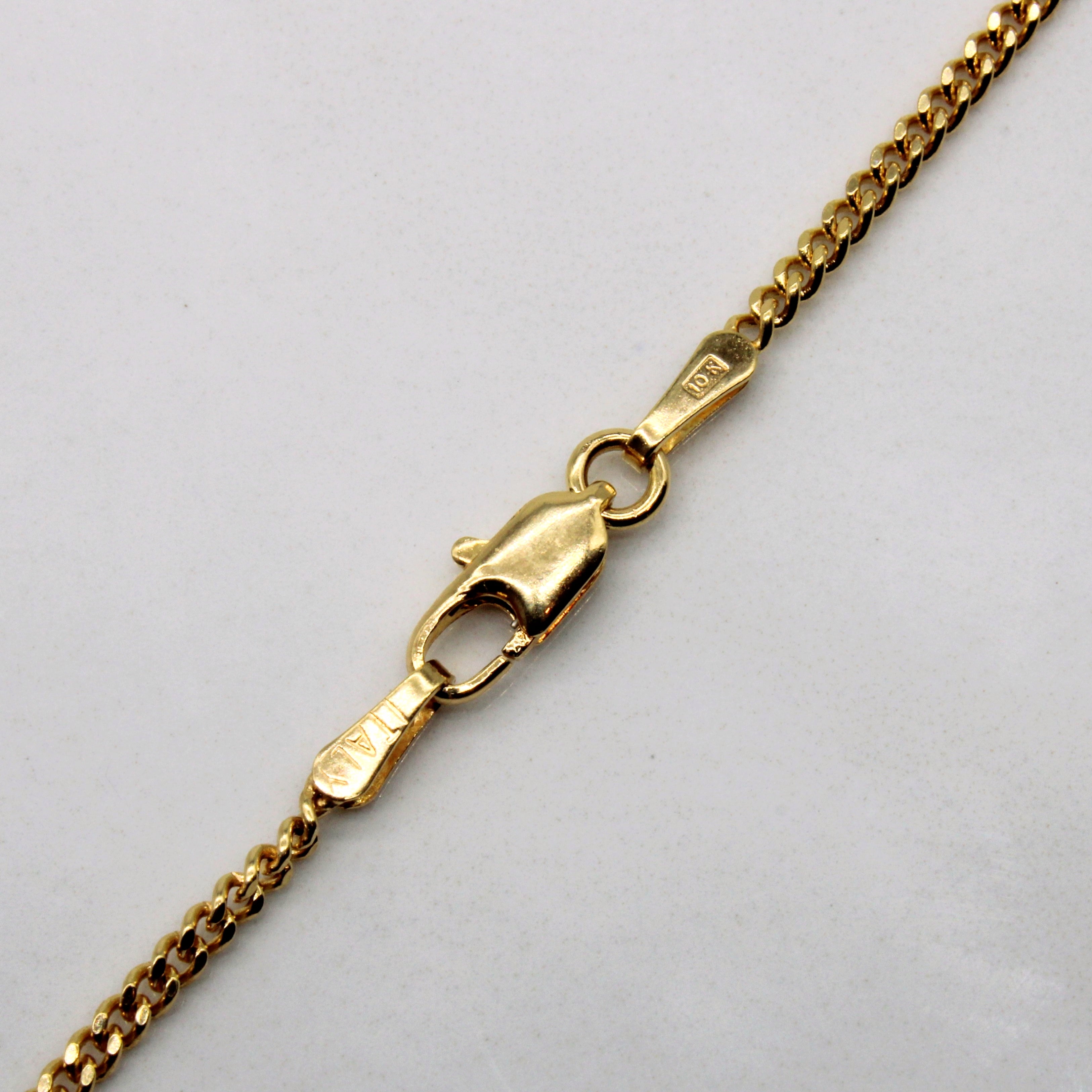 10K Yellow Gold Curb Chain Necklace 24 Inches - Classic Durable Jewelry for Men & Women | Perfect for Everyday Wear, Gifts & Special Occasions