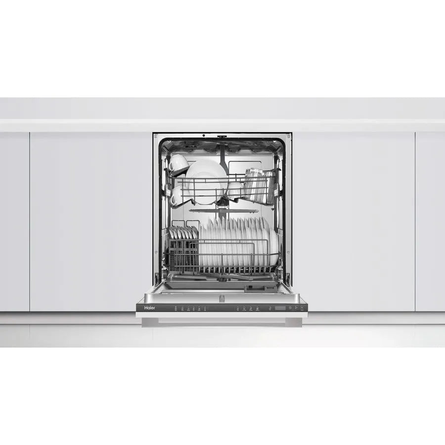 Haier 500 Series HDW15U2I1 Built-In Dishwasher - Energy Star Certified, Ultra Quiet 50dB, 15 Place Settings for Large Families - Perfect for Open Kitchens & Busy Households