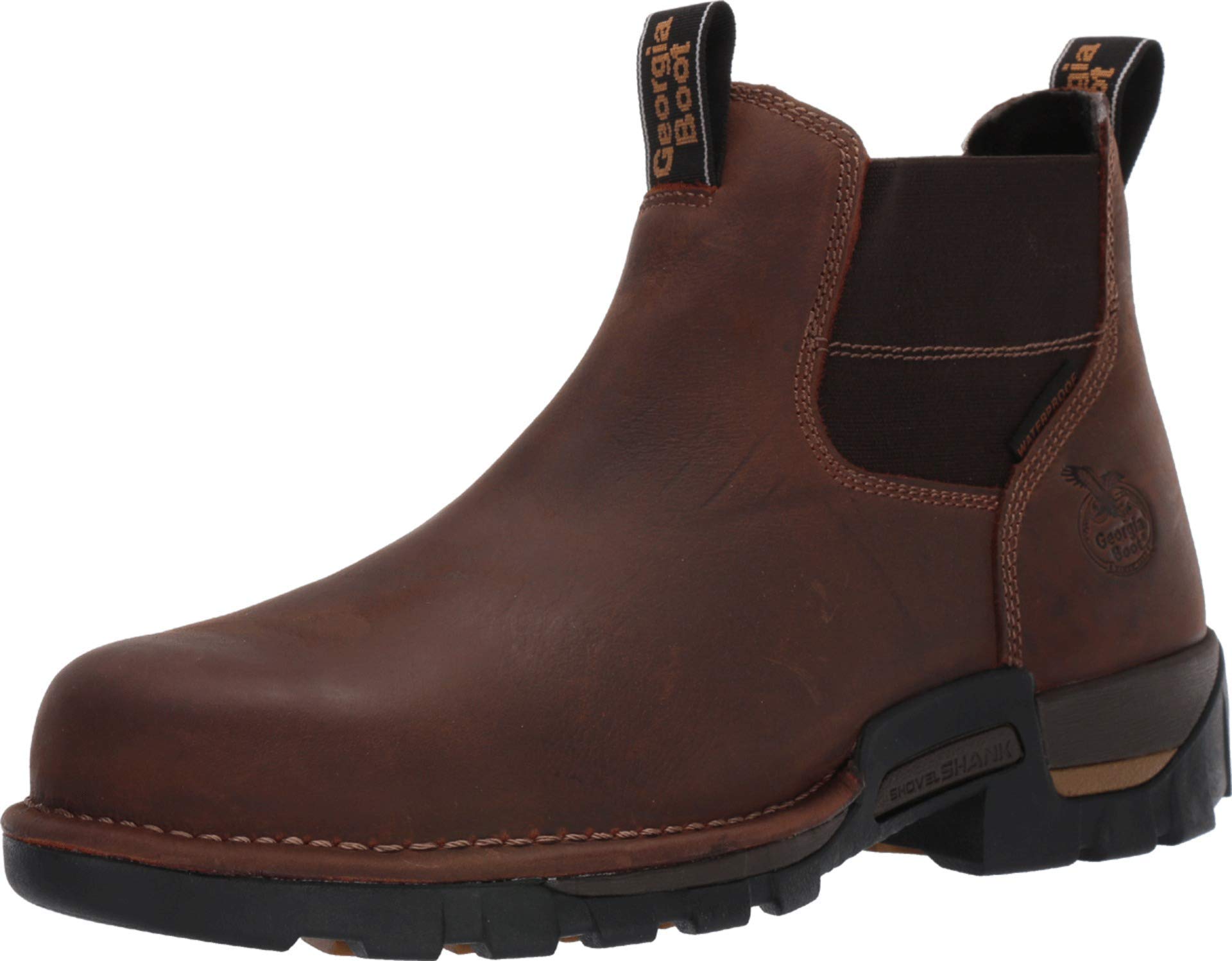Georgia Boot Men's Eagle One Chelsea Boot - Waterproof Work Boots for Construction, Outdoor & Casual Wear - Slip Resistant & Comfortable for All-Day Use