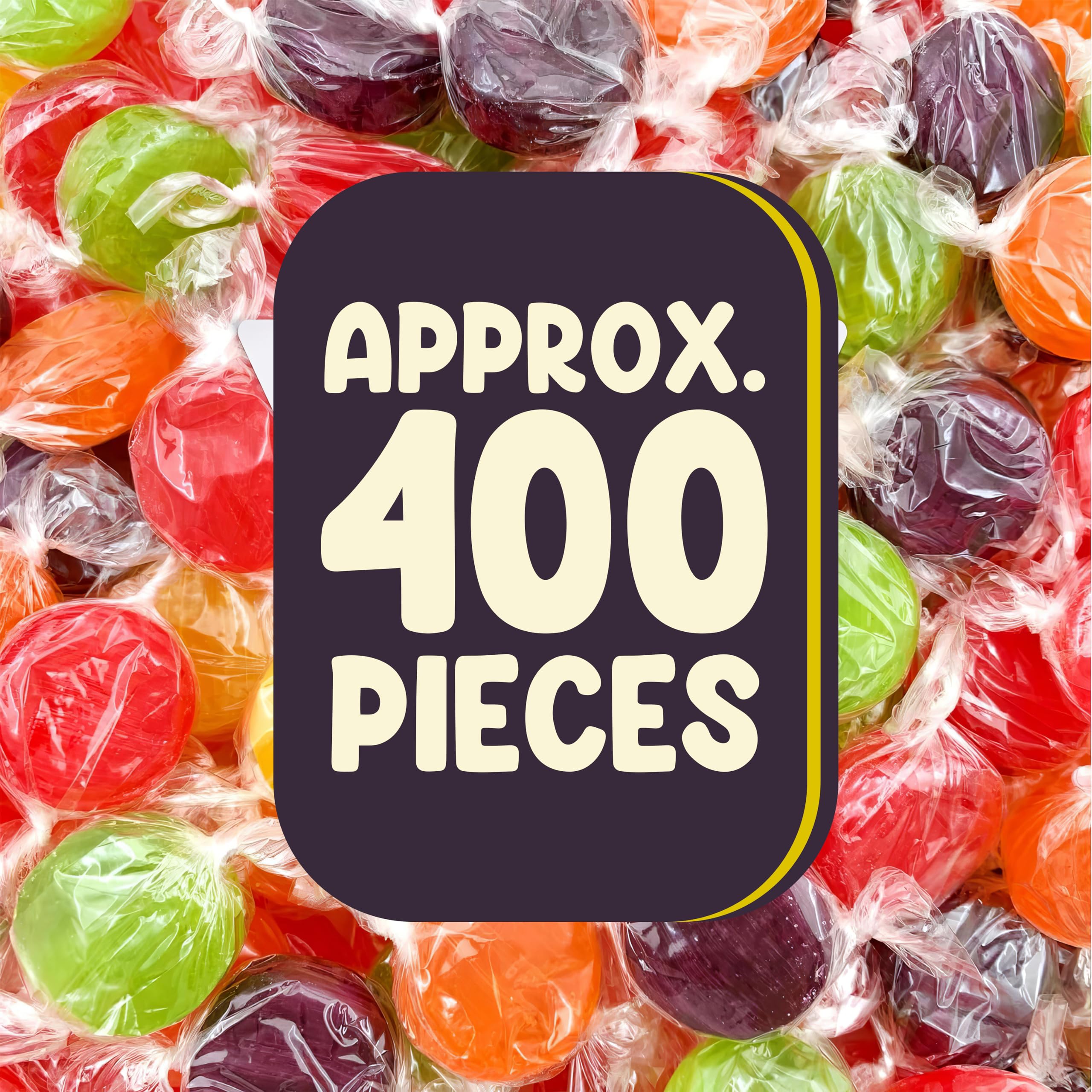 Assorted Fruit Buttons Hard Candy - 5lb Bulk Pack (Approx 400 Pieces) - Old Fashioned Holiday Candy for Parties, Gifts & Dessert Toppings