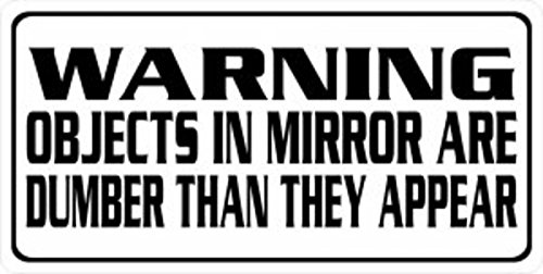 Warning Objects in The Mirror Are Closer Than They Appear - Funny Car Accessory for Rearview Mirror | Perfect for Road Trips, Commuting & Prank Gifts