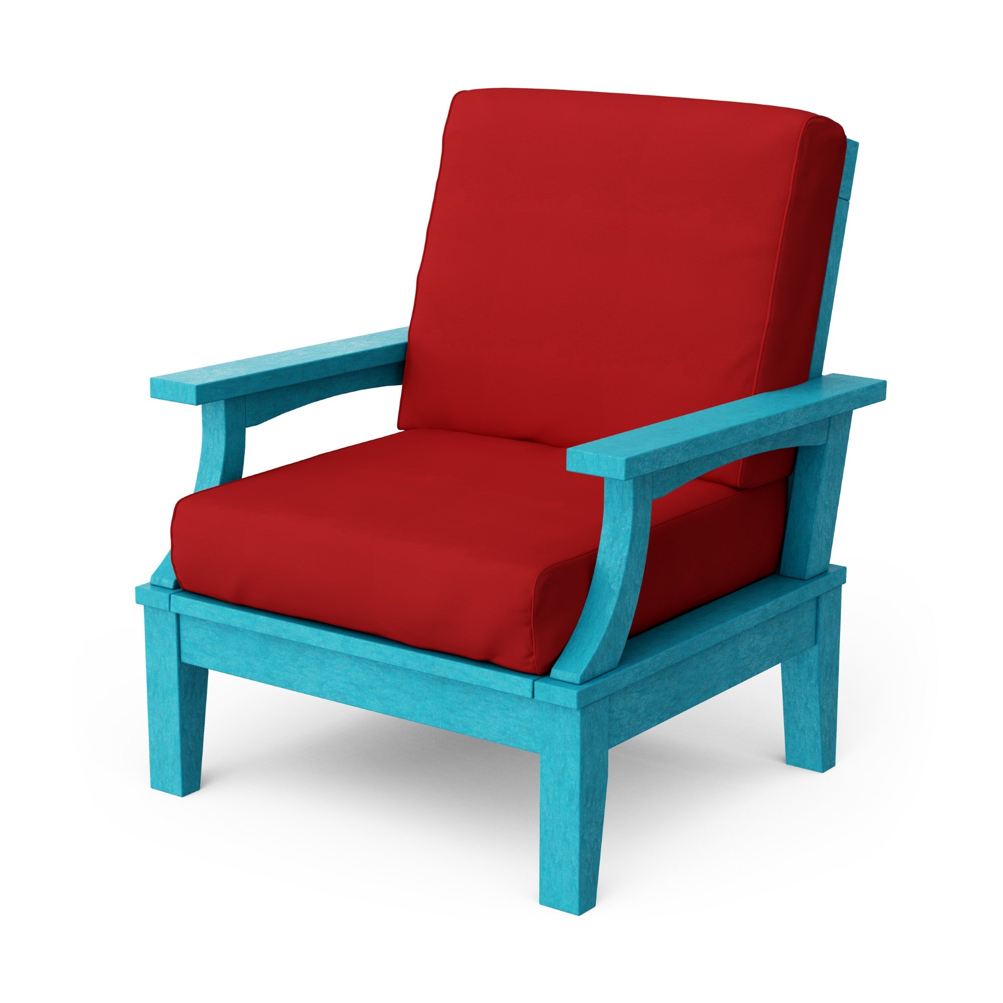 Heritage Deep Seating Patio Chair with Weather-Resistant Cushions - Outdoor Lounge Furniture for Garden, Poolside & Backyard Relaxation