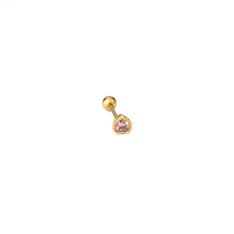 20G Cartilage Tiny Stud Earrings - Emerald Green Heart Earrings for Women | HSPJ340 | Perfect for Daily Wear, Gifts & Special Occasions