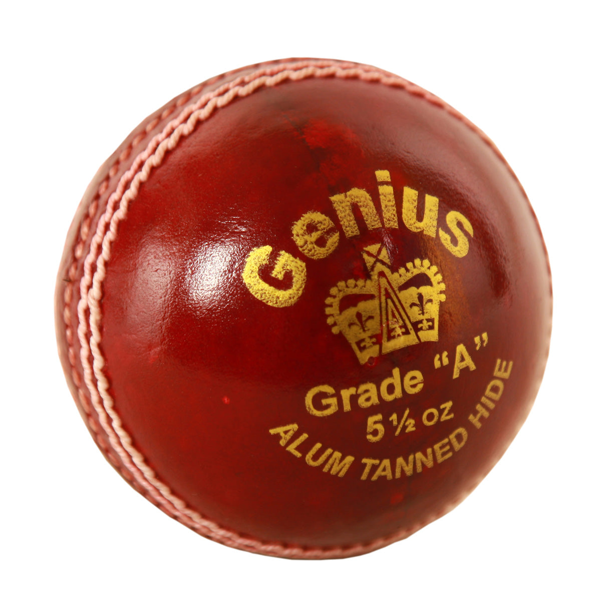 MRF Genius Cricket Ball - Professional Grade Leather Cricket Ball for Matches & Practice | Durable, High Performance Cricket Ball for Outdoor & Indoor Games