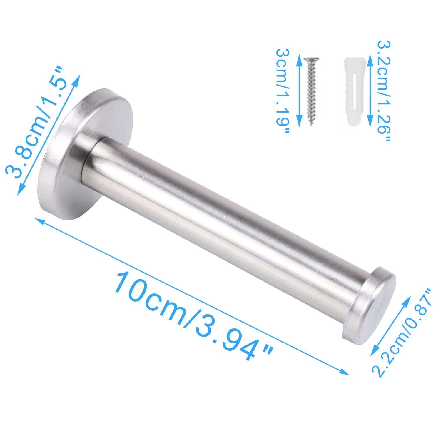 Stainless Steel Bath Towel Hooks 6-Pack - Heavy Duty Wall Mounted Robe Hooks for Bathroom, Bedroom & Kitchen - 4 Inch Brushed SUS 304 Clothes Hangers - Perfect for Hanging Towels, Coats & Robes