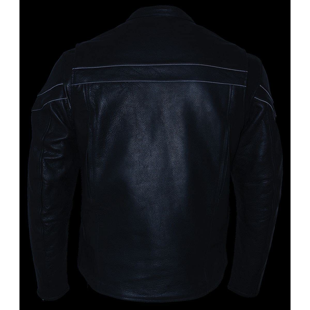 Milwaukee Leather SH1408 Men's Sporty Crossover Vented Black Motorcycle Jacket - Breathable Scooter Riding Gear for Urban Commuting & Adventure Tours