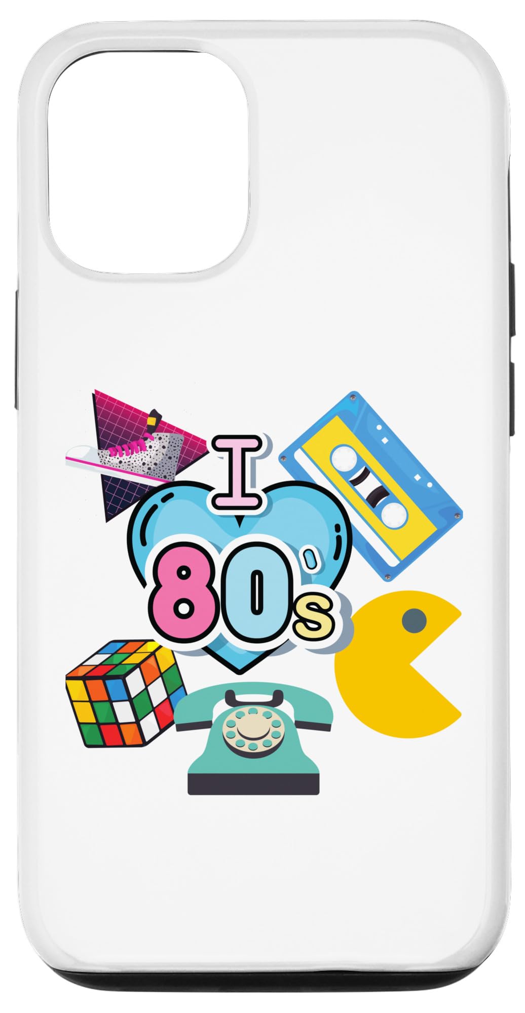 Vintage 80s Retro Phone Case for iPhone 12/12 Pro - Nostalgic I Love the 80s Design with Memory Lane Theme | Perfect for 80s Parties, Themed Events & Retro Enthusiasts