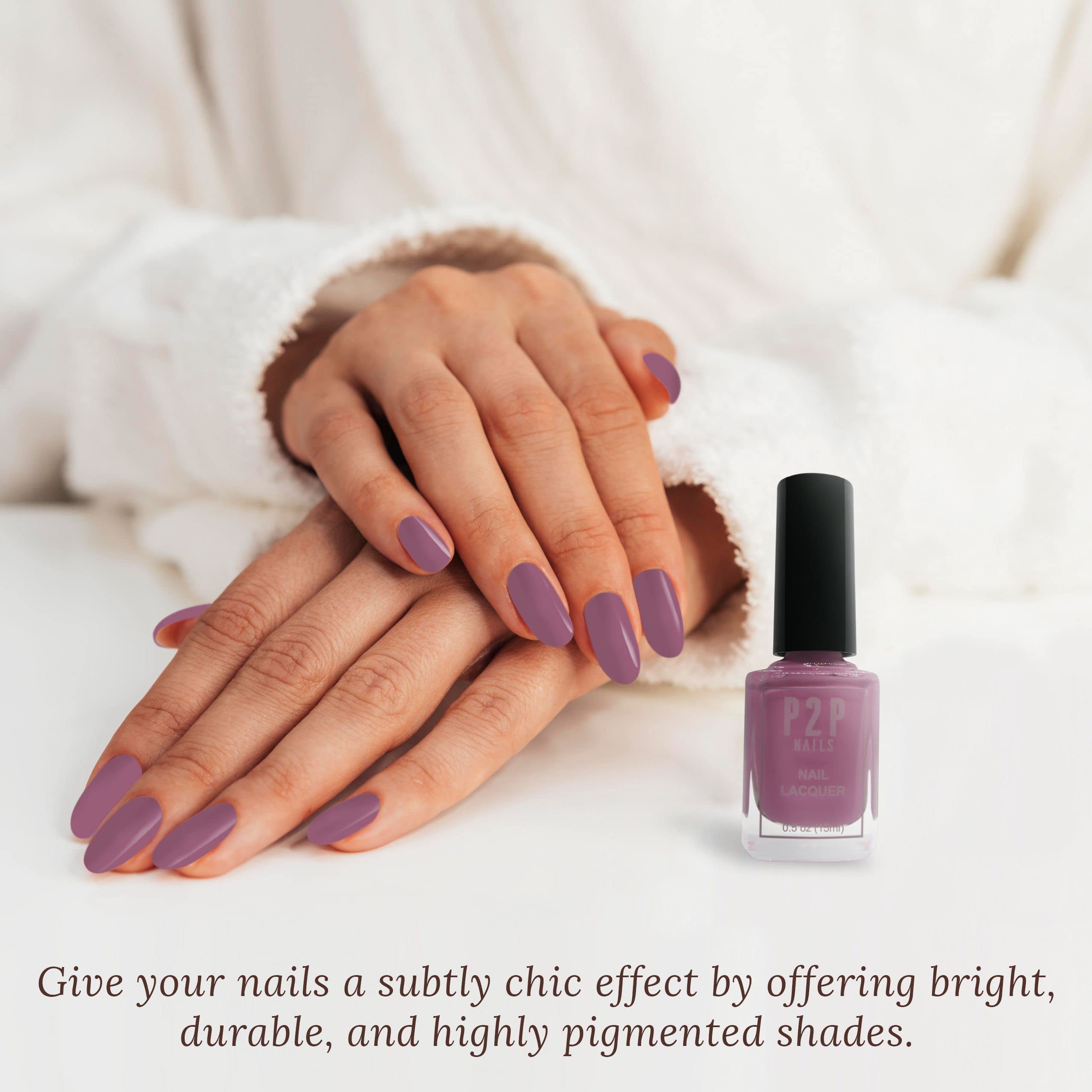 Vegan Purple Nail Polish - All Season Long Lasting & Salon Quality Nail Lacquer with Natural Shine (Amaranth) - Perfect for Manicures, Pedicures & Special Occasions