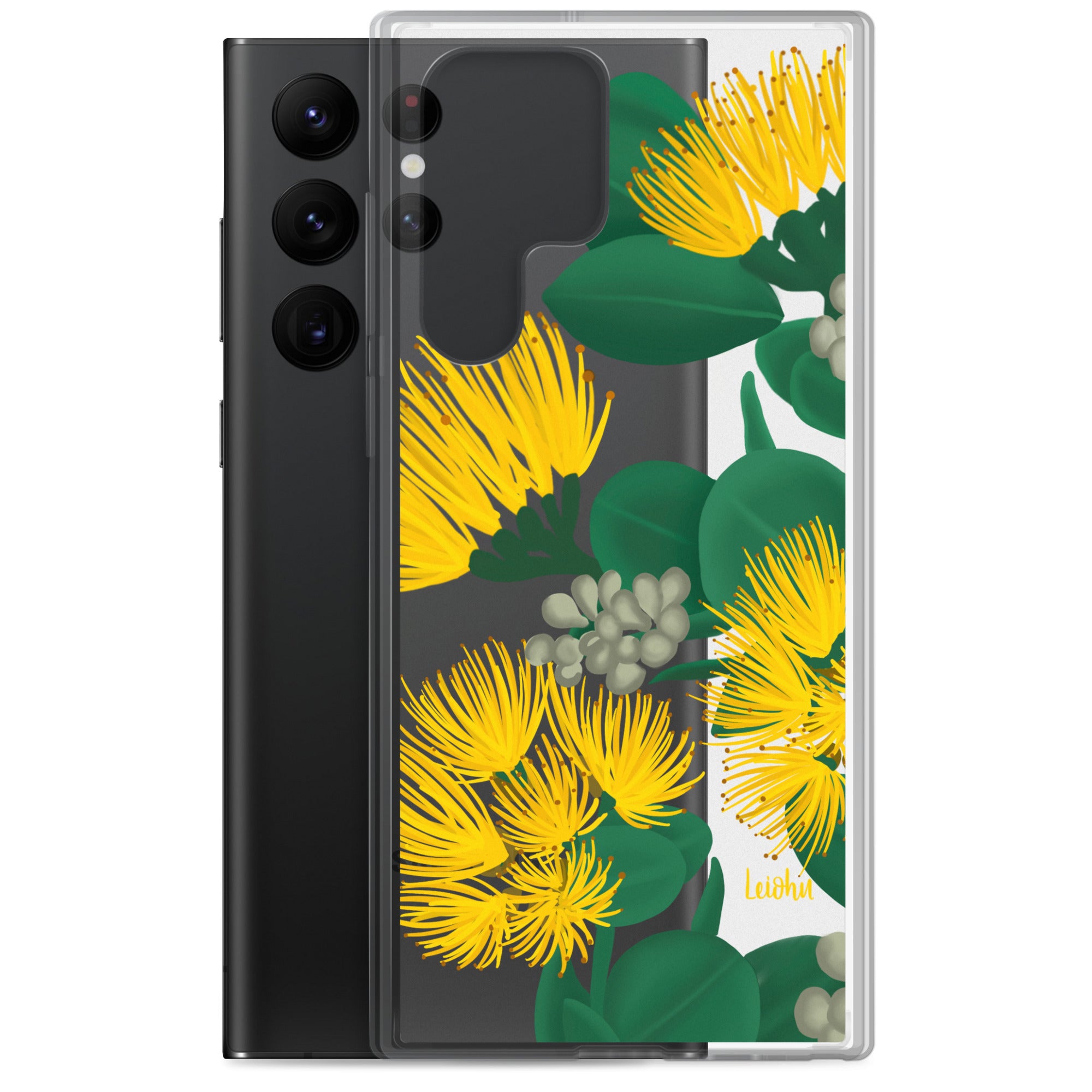 Ōhi'a Lehua Melemele Yellow Flower Clear Protective Case for Samsung Galaxy [Model] - Durable Slim Cover for Everyday Use & Travel