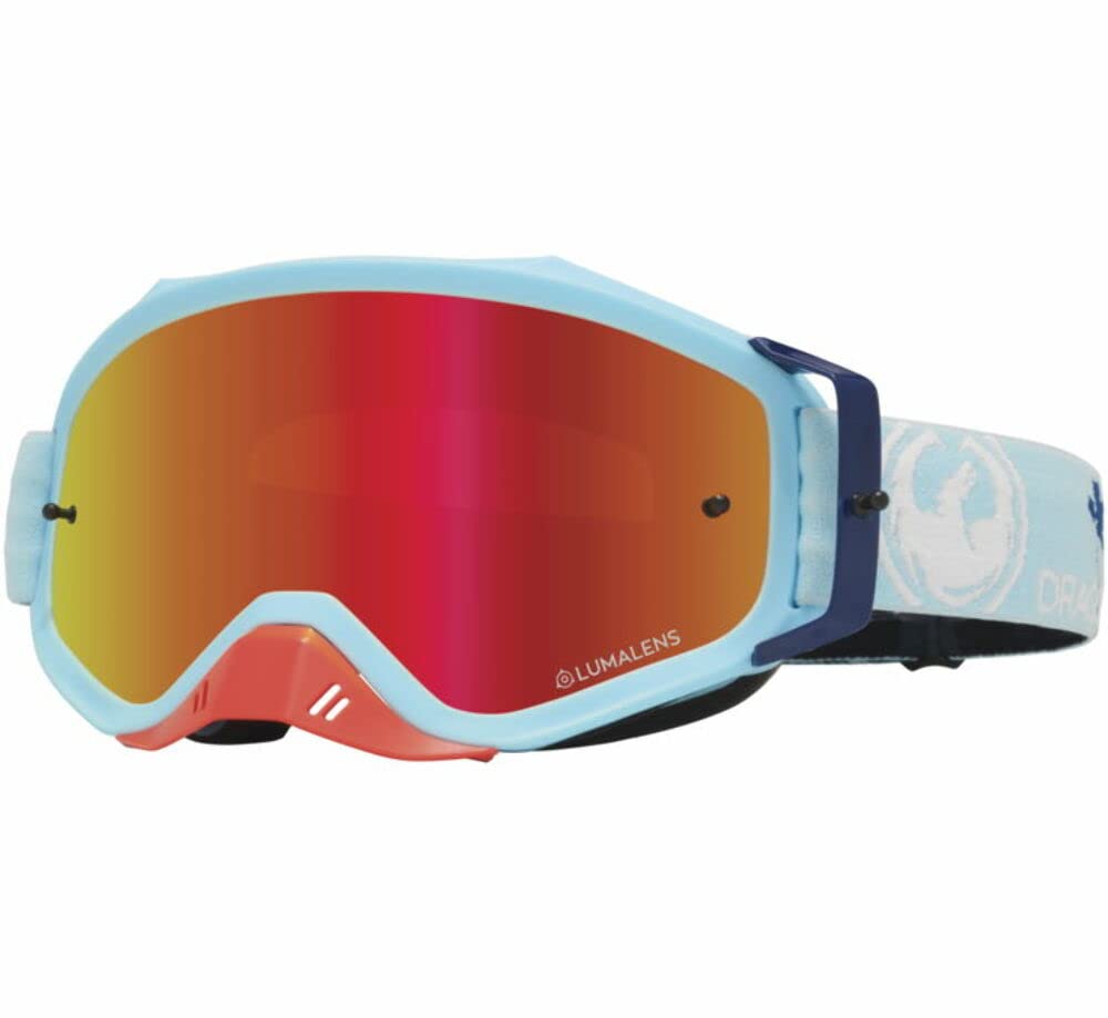 Dragon Eyewear MXV Plus Goggles with Tropic Breeze/Red Ion Lens - UV Protection, Anti-Fog, OSFM Fit for Cycling, Skiing & Outdoor Sports