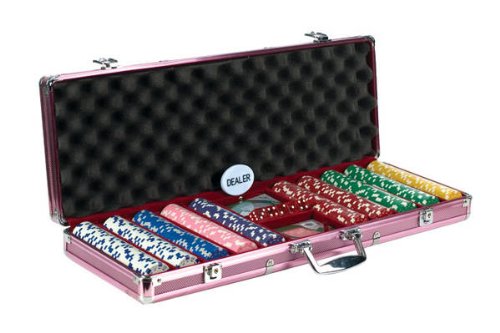 500-Piece Ladies Rose Dice Chip Poker Set - Premium Casino Chips for Poker Nights, Game Parties & Home Gambling Fun