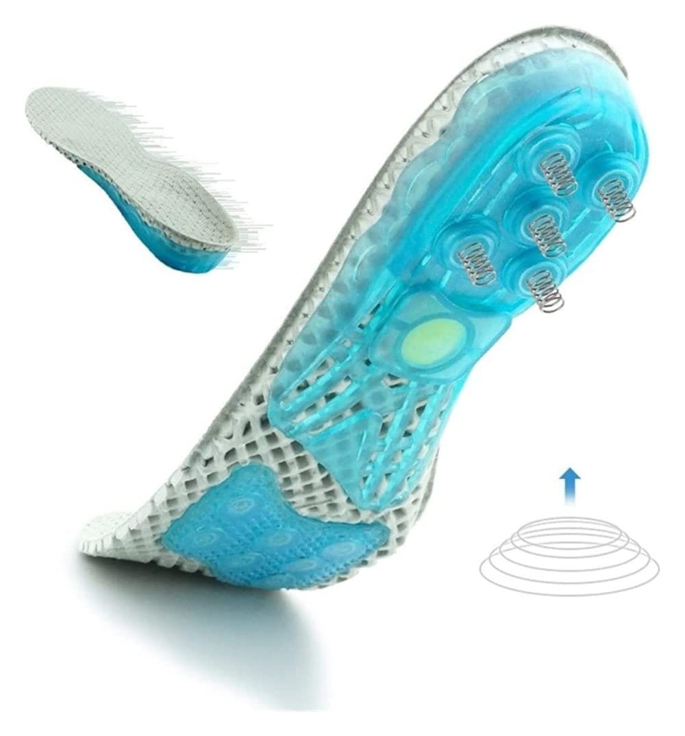 Orthotic Arch Support Insoles for Flat Feet - Silicone Gel Shoe Inserts for Men & Women (Size 41-46) - Shock Absorbing Orthopedic Insoles for Running, Walking & Standing All Day