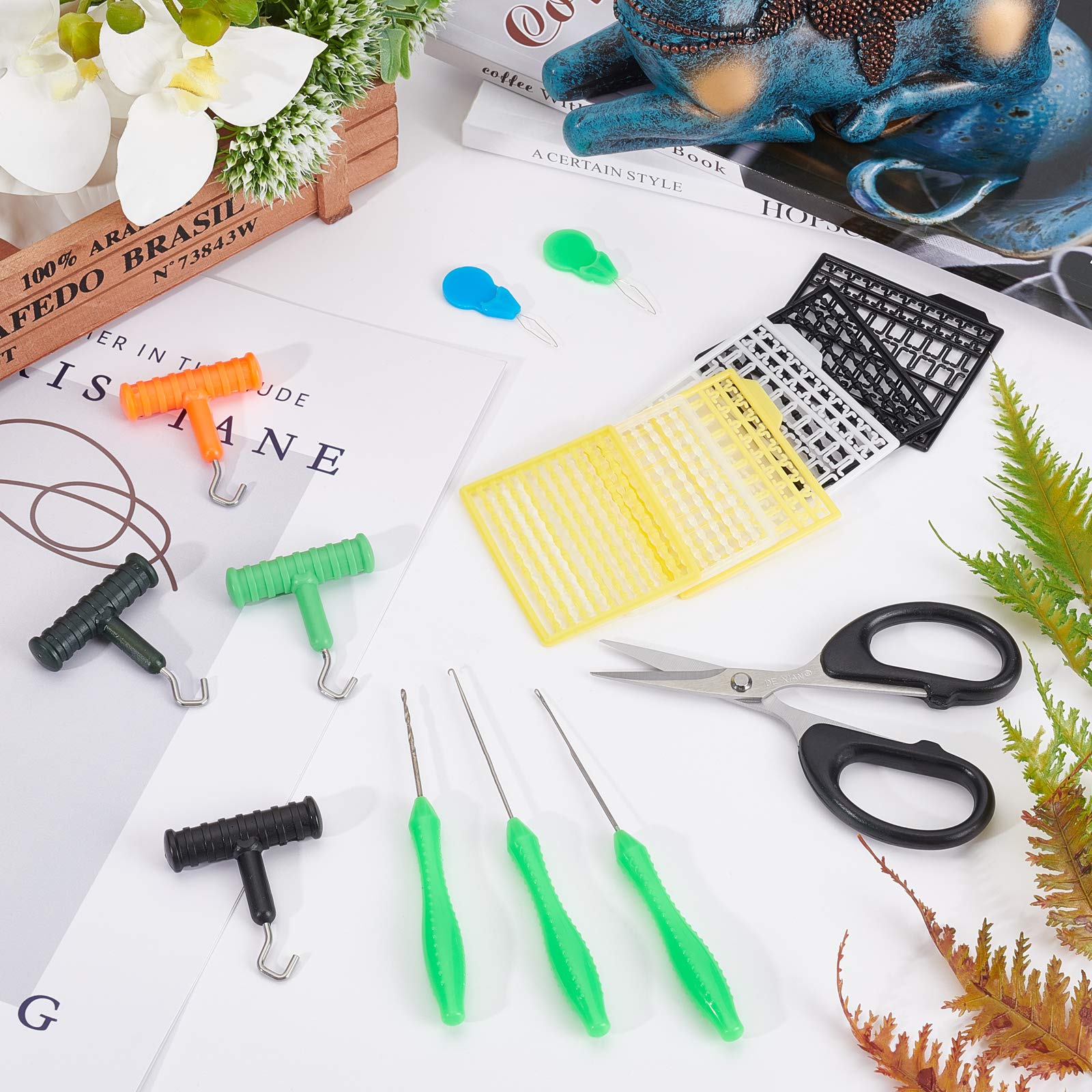 SUPERFINDINGS 16PCS Fishing Bait Rig Kit - Baiting Needle, Swinger & Driller Tools for Carp Fishing - Perfect for Freshwater & Saltwater Angling
