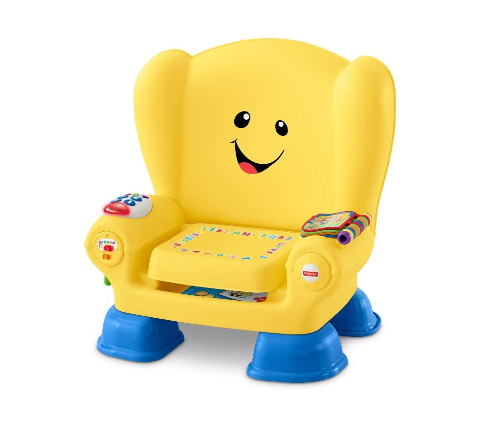 Fisher-Price Laugh & Learn Smart Stages Chair - Interactive Musical Learning Toy for Toddlers, Yellow (UK-English Version, GXC32) - Perfect for Early Childhood Development & Playroom Fun